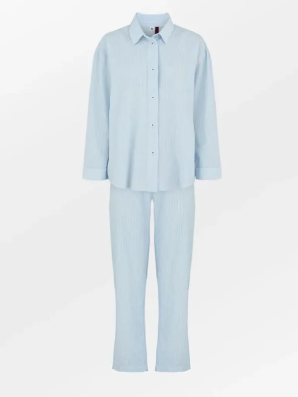 Seersucker Pyjamas Set - Blue | BeckSöndergaard Flash Sale