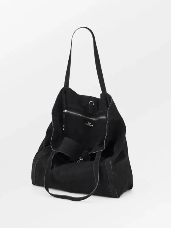 Suede Eden Bag - Black | BeckSöndergaard New