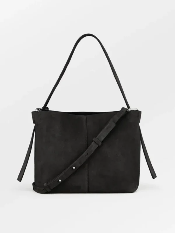 Suede Fraya Small Bag - Black | BeckSöndergaard Fashion