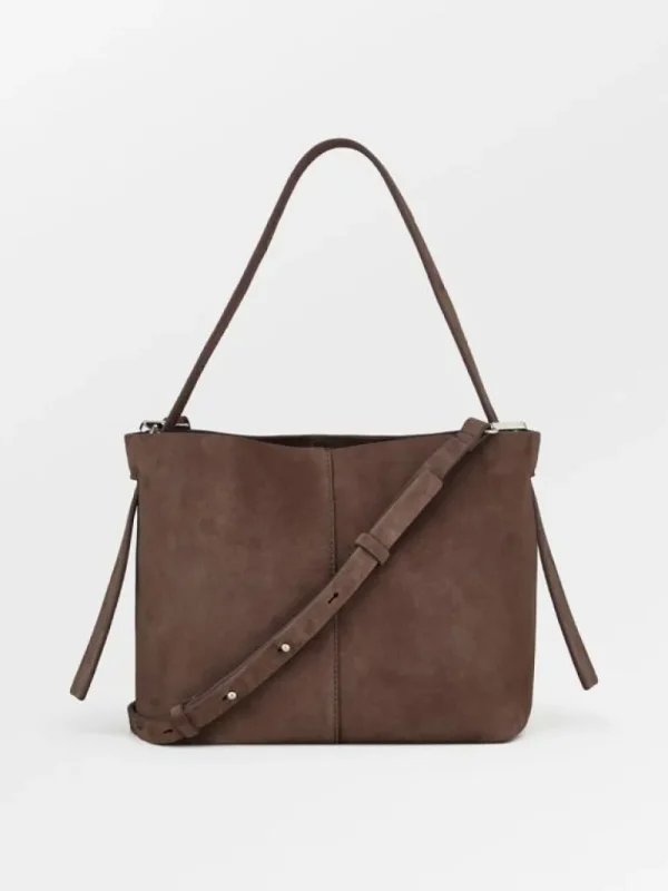 Suede Fraya Small Bag - Brown | BeckSöndergaard Fashion