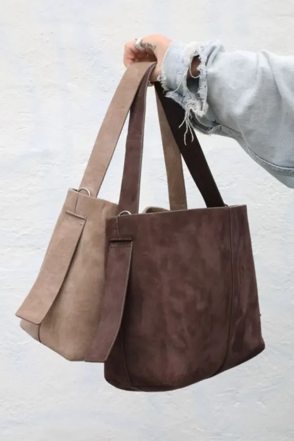 Suede Fraya Small Bag - Brown | BeckSöndergaard Fashion