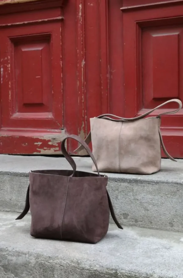 Suede Fraya Small Bag - Brown | BeckSöndergaard Fashion